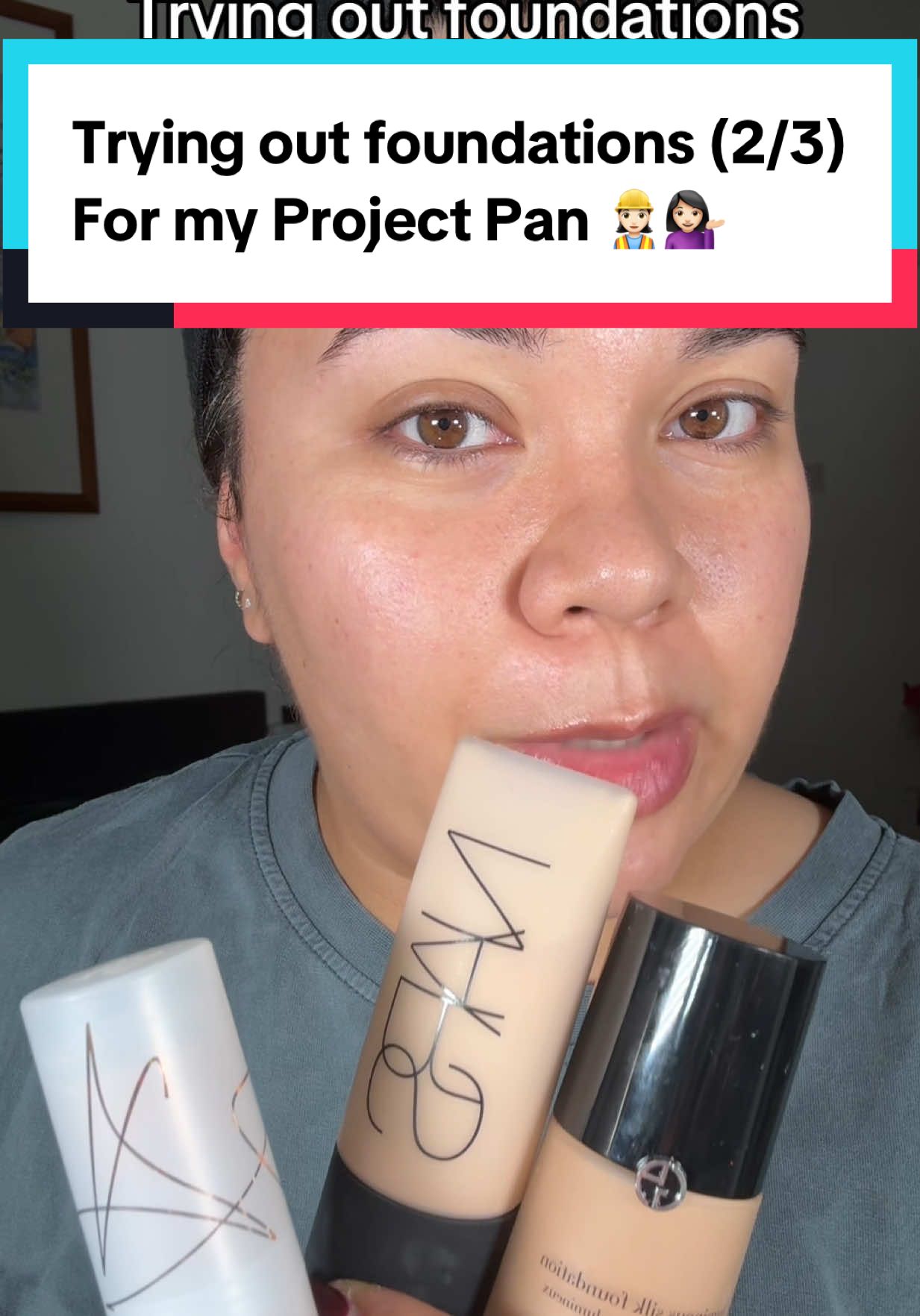 On the chopping board today we have @NARS Cosmetics Soft Matte foundation. I’m in Light 5 (Fiji) and I could have gone a 0.5 shade darker but this dried out a really nice shade 🫶🏼 If you’re oily and you love a matte longwear foundation, this is your girl! You definitely need to try it to see how good it is.  I’m a combo skin girly and I get oily in the centre of my face and it doesn’t happen that often. So I’m clearly on the drier side. I am keeping this foundation to use at the start of summer but I’ll probably have to mix it for a better shade match 🔥 #projectpan #makeup #foundation #mattefoundation #makeupreview 