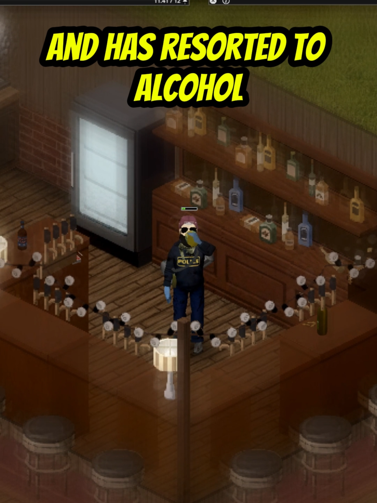 Resorting to alcohol in Project Zomboid #gaming #game #fyp #foryoupagе #follow #projectzomboid #projectzomboidsurvival #zombie #steam #survivalgame #survival #pc