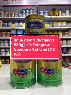 [Mua 2 lon 1.7kg tặng 1 830g] sữa Enfagrow Neuropro 4 cho bé từ 2 tuổi#suacongthuc #enfagrow #xuhuong #mebimsua #suabot 