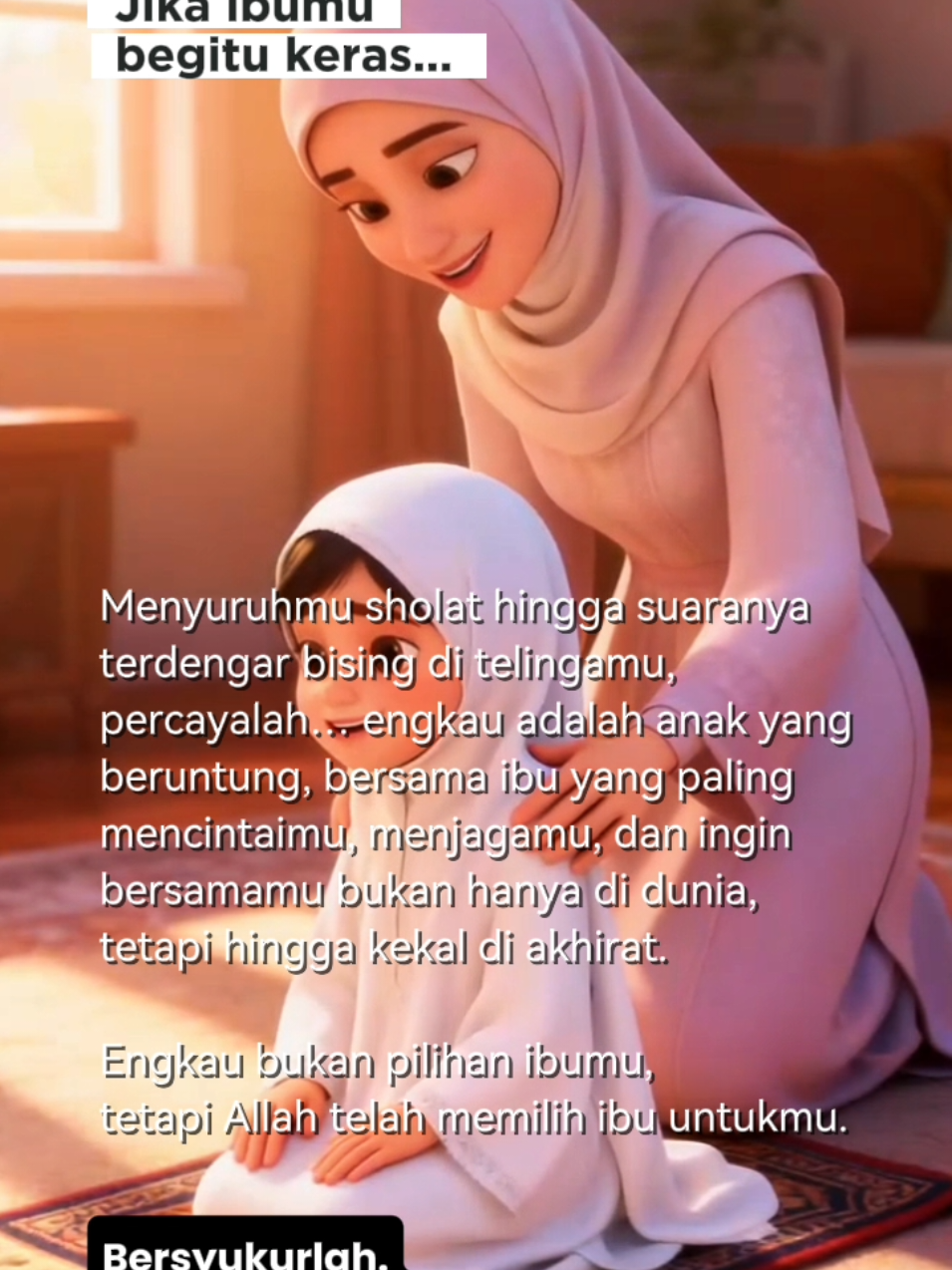 Jika ibumu begitu keras, versi anak cewek #CapCut #kreasiaicapcut #genaicapcut #capcutgenai #quotes 