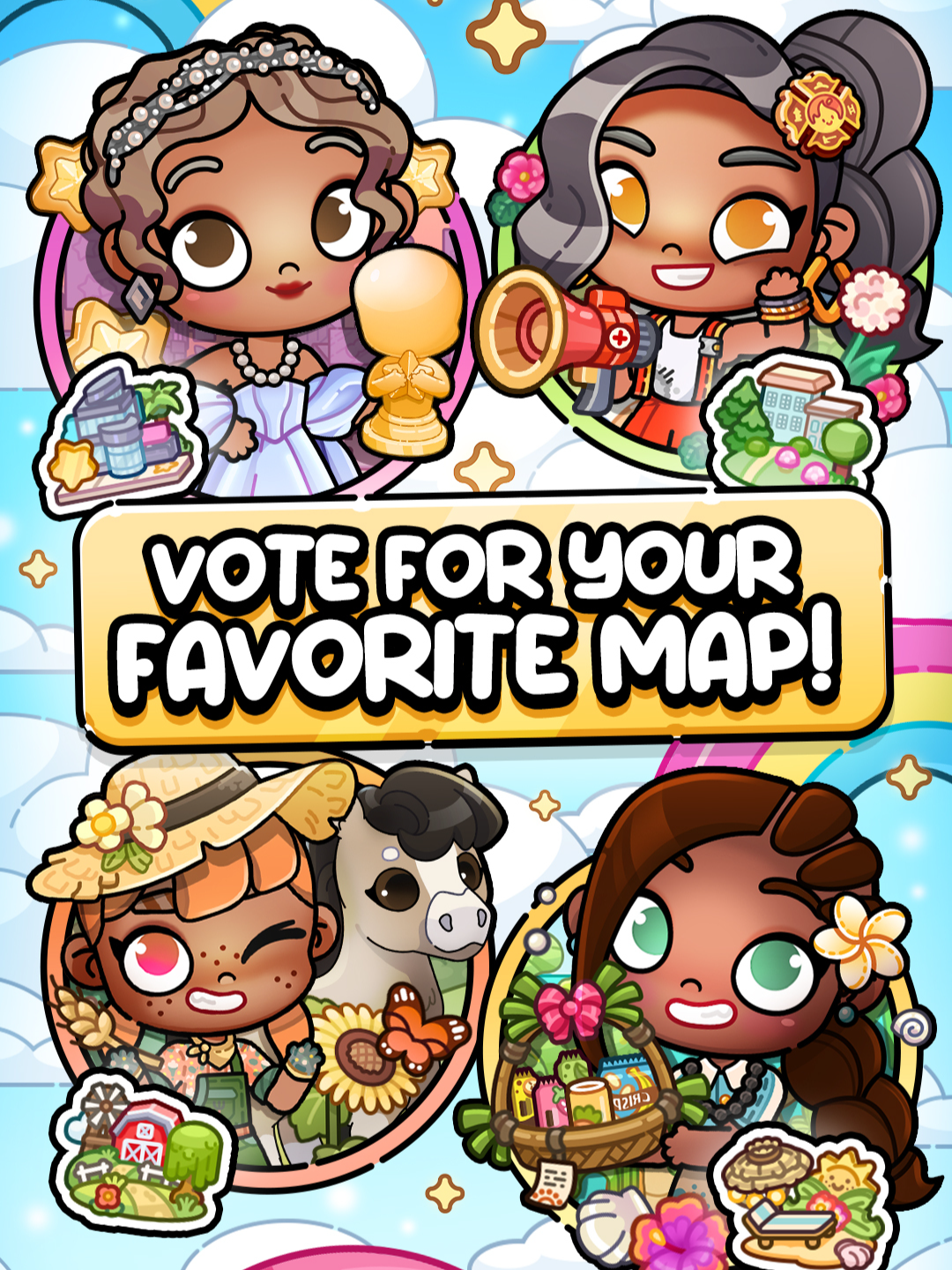 🗺️ Vote in the comments! Which #AvatarWorld map is YOUR favorite?? 💬👇 #pazu #avatarworldgame