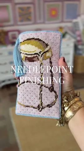 Needlepoint Finishing from Lycette Palm Beach 💜🌸🪡