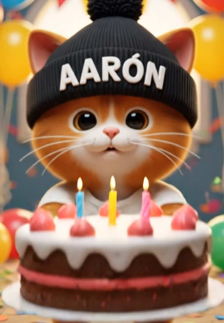 #cumpleaños Cumpleaños con tu nombre, Feliz Cumpleaños Aaròn, haz tu pedido pos solo $5.00 Usd puedes enviar esta linda tarjeta de Cumpleaños digital con el nombre de la persona festejada 🎉🎈🎊🎊 #felizcumpleaños #parati #happybirthday #fyp 