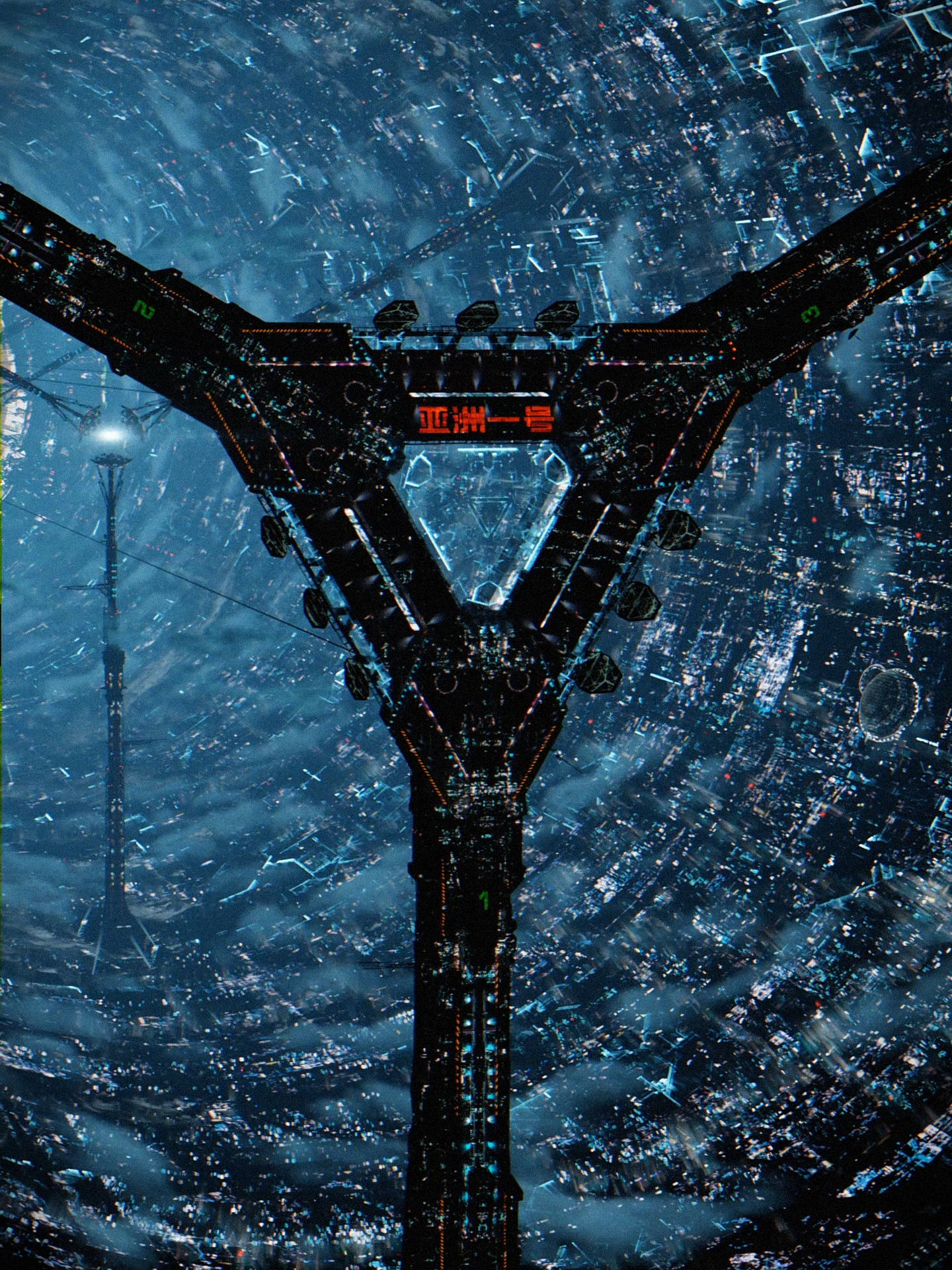 In the universe of ”The Three-Body Problem,“ Jupiter is the predetermined coordinate of humanity’s destiny, while Asia One, hovering on its far side, serves as the ark of civilization in the Blackout Project. Through the lens of sci-fi visual art, we outline the silhouette of a future city, giving tangible form to this profound resonance with survival, unity, and the future. We are thrilled to pay tribute to the great work ”The Three-Body Problem“ in my own way and to make my debut on the annual ”Three-Body Day.“  #threebodyproblem #threebodyproblemday