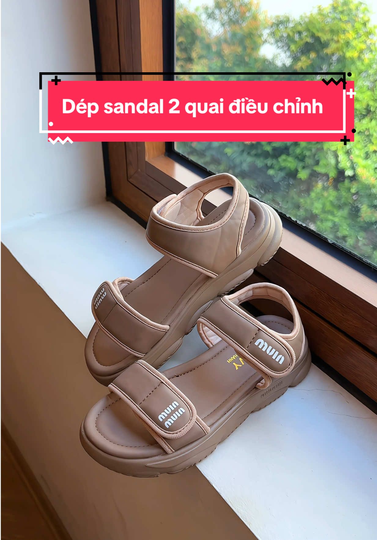 Dép thiết kế quai điều chỉnh thông minh dễ mang #muataitiktok #depsandal #depnu #depquaihau #sandalnu 