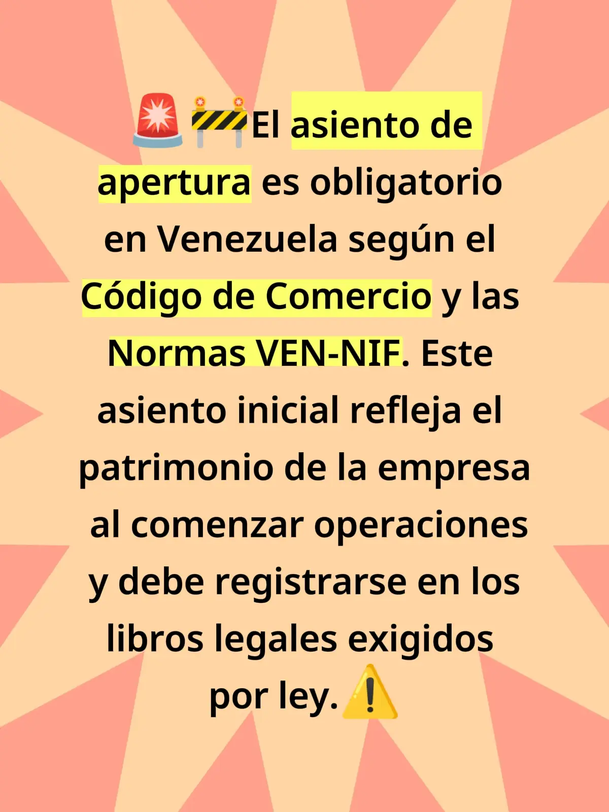 el asiento de apertura es obligatorio en Venezuela según el Código de Comercio y las Normas VEN-NIF. Este asiento inicial refleja el patrimonio de la empresa al comenzar operaciones y debe registrarse en los libros legales exigidos por ley. #EducaciónFiscal #ContabilidadVenezolana #educacionfinanciera #contabilidadyfinanzas #Impuestos 