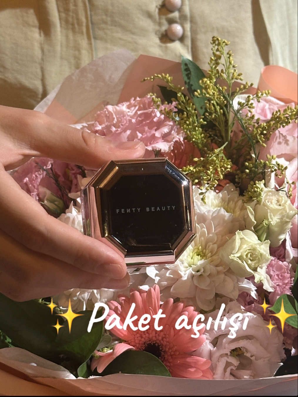 Fenty Beauty Pro Filt’r Mini Instant Retouch Sabitleyici Pudra Butter renginin paket açılışı marka gözüktüğü için #reklam ama #reklamdeğil @Fenty Beauty 