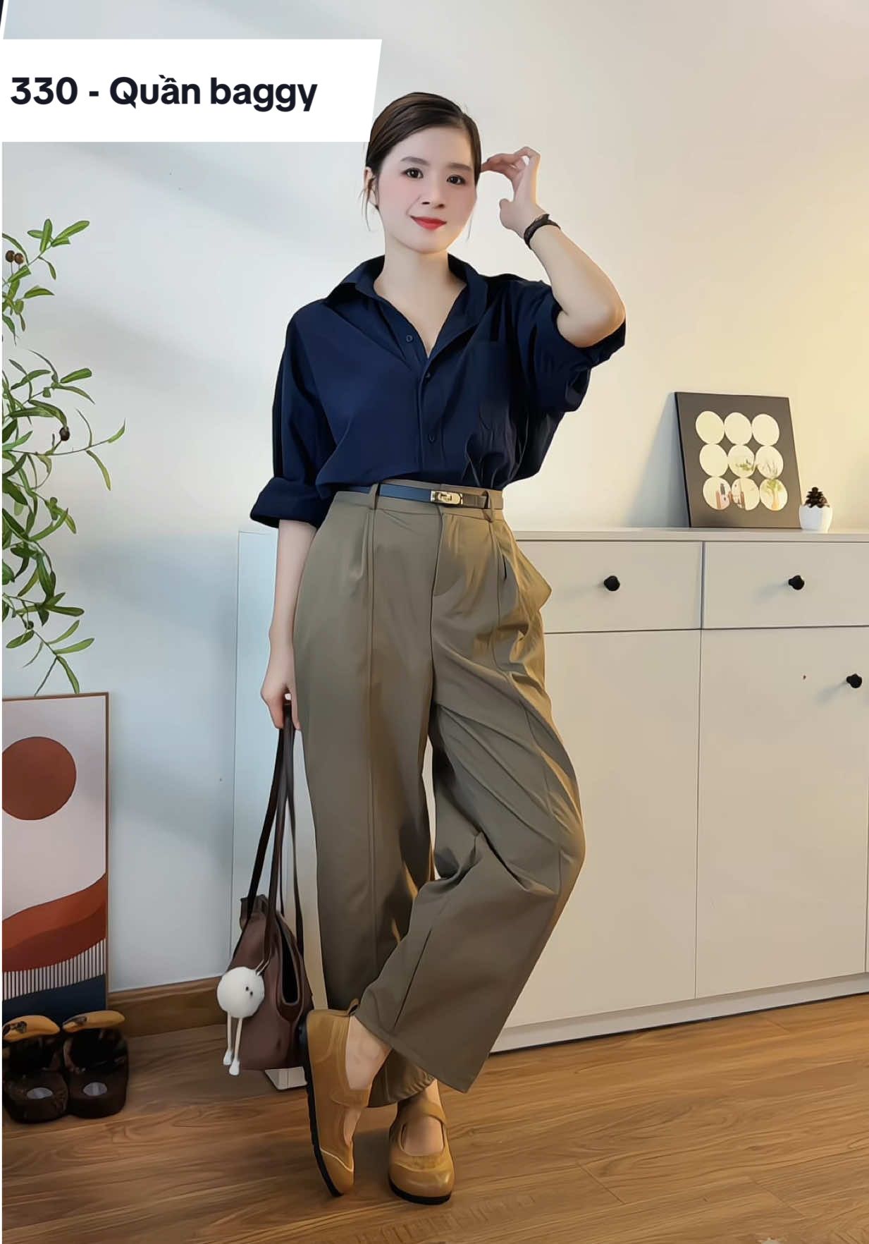 Nó dễ mặc nên shop làm full sz đến 90ki đó chị em... Form đẹp thật sự #kathyphuong #OOTD #myoutfit #quanbaggy 