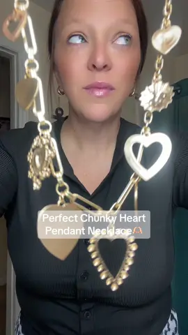 Okay. You’ve seen this on your FYP and this is your sign to snag her up while she’s back in stock. You’re welcome. #chunkynecklace #necklace #heartpendantnecklace #jewelry #fyp 