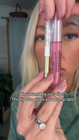 Long lasting plump lips! This lip duo gives you juicy full lips! #plumplips #juicylips #lipduo #toofaced #makup 