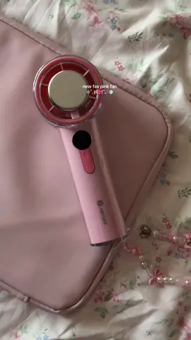 aesthetic pink cooling fan 🎀💫 #portableminifan #turbofan #coolingfan #minifan #fyp 