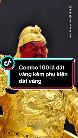 Combo 100 lá dát vàng loại A chỉ từ 100k kèm đầy đủ phụ kiện #ladatvang24k #ladatvang #ladatvangtrangtri #lavangcongnghiep 