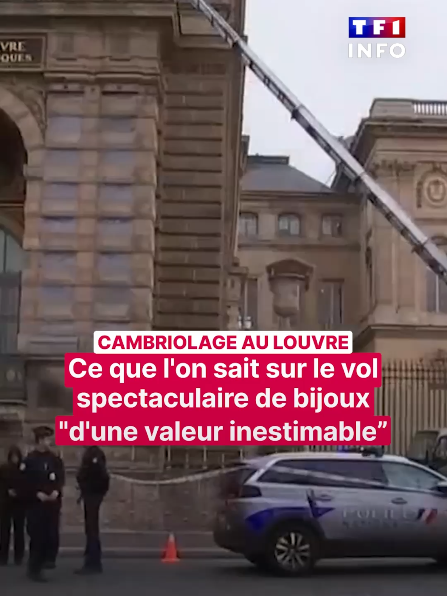 🚨 Le musée du Louvre victime d'un cambriolage ce dimanche matin. ▶️ Les malfaiteurs ont utilisé un monte-charge, se sont ensuite introduits dans la galerie d'Apollon et sont repartis avec des diadèmes, des broches et des colliers ayant appartenu à Napoléon et à ses proches. Des bijoux d'une valeur absolument inestimable. #info #tf1 #cambriolage #louvre #musee