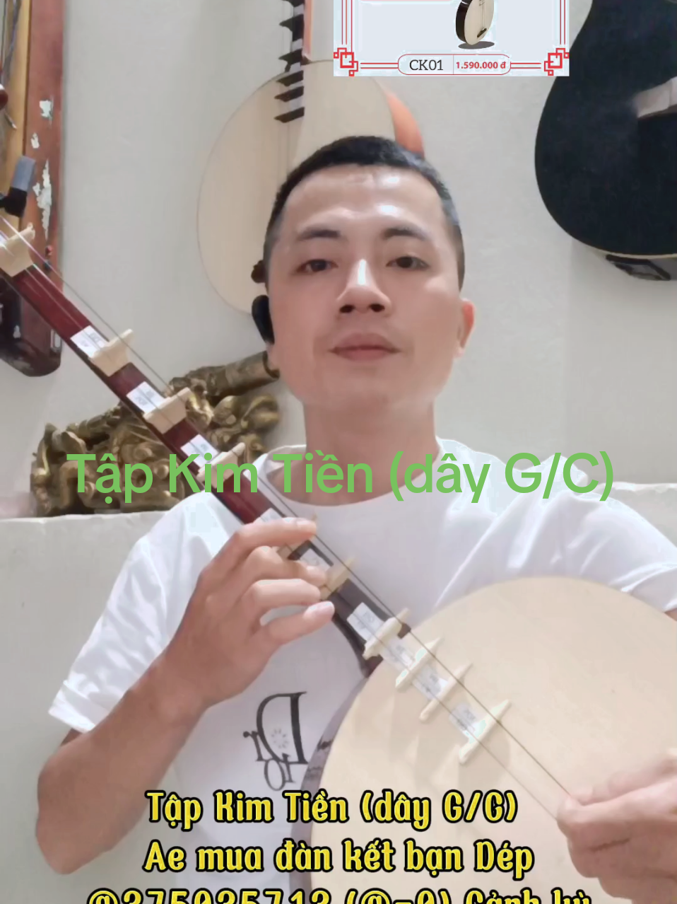 Tập Kim Tiền (dây G/C) Đàn Nguyệt CK01 chỉ 1t590k tặng máy lên dây 100k+ tài liệu hướng dẫn tập #hatvan #dannguyet #hatvanhaudong  #kimtien 