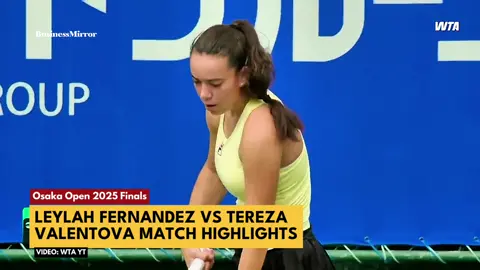 Leylah Fernandez reigns in Osaka! Watch the match highlights as the No. 4 seed storms to her first Kinoshita Group Japan Open title, defeating 18-year-old Tereza Valentova in a gripping 3-set final: 6-0, 5-7, 6-3. 🇨🇦🇵🇭 Proudly Canadian and half Filipino, Fernandez not only claims her fifth career title and second of 2025, but also reclaims the Canadian No. 1 spot and climbs to No. 22 in the PIF WTA Live Rankings. 🎥 From a flawless 8-point start to a gritty third-set finish, Fernandez’s experience shone through against the fearless Czech making her WTA final debut. 📹 WTA YT #KnowMore #BusinessMirror #JapanOpen #LeylahFernandez #WTA    