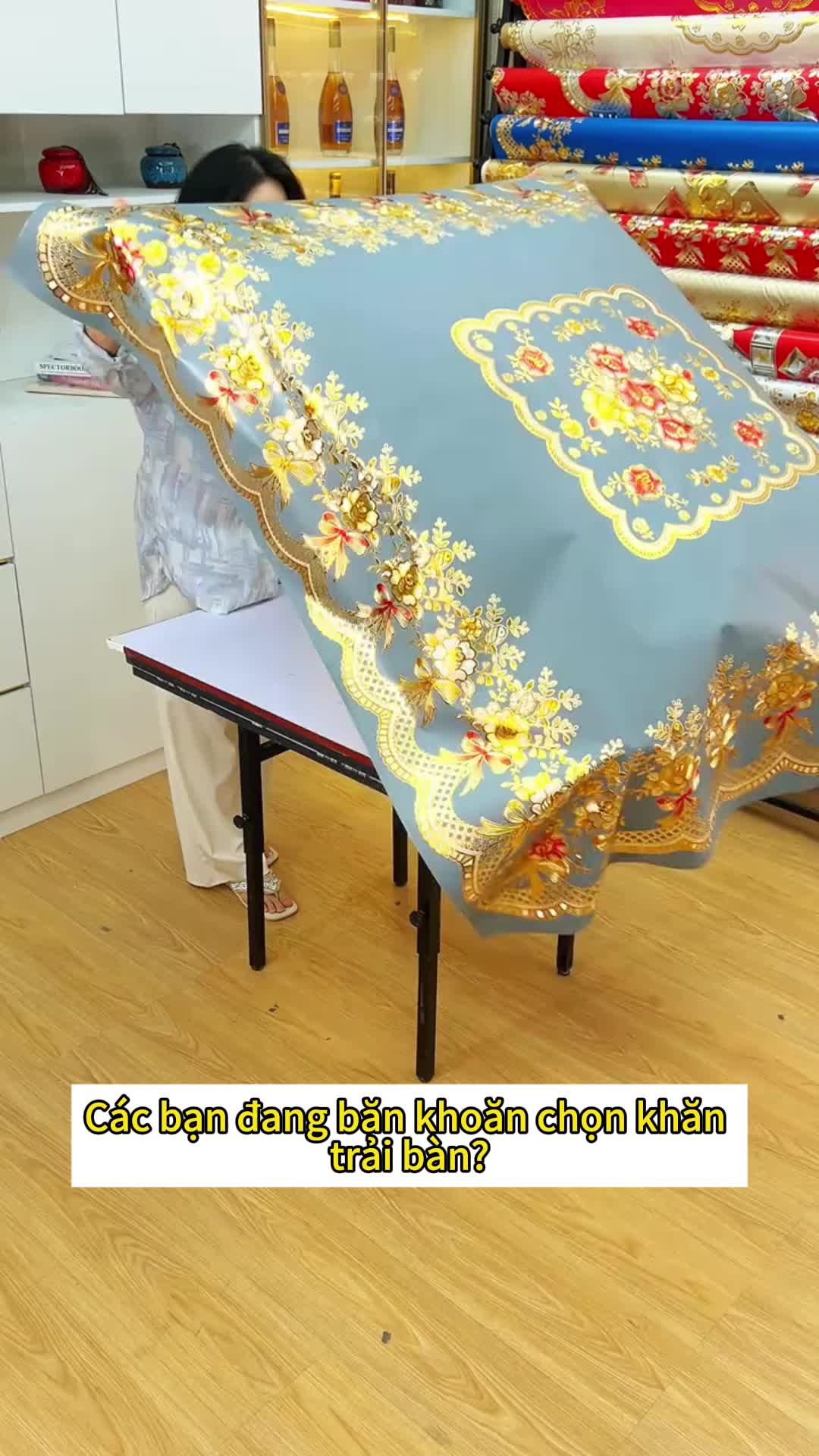 Khăn trải bàn Fangyuan, phong cách Trung Quốc mới, không thấm nước và chống dầu, thích hợp cho bàn và bàn cà phê năm mới, sử dụng khách sạn và gia đình, khăn trải bàn tròn lớn 