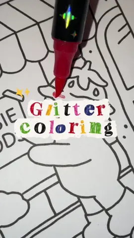 Glitter coloring ✨ #coloring #satysfying #relax #bobbiegoodscoloringbook #glitter 