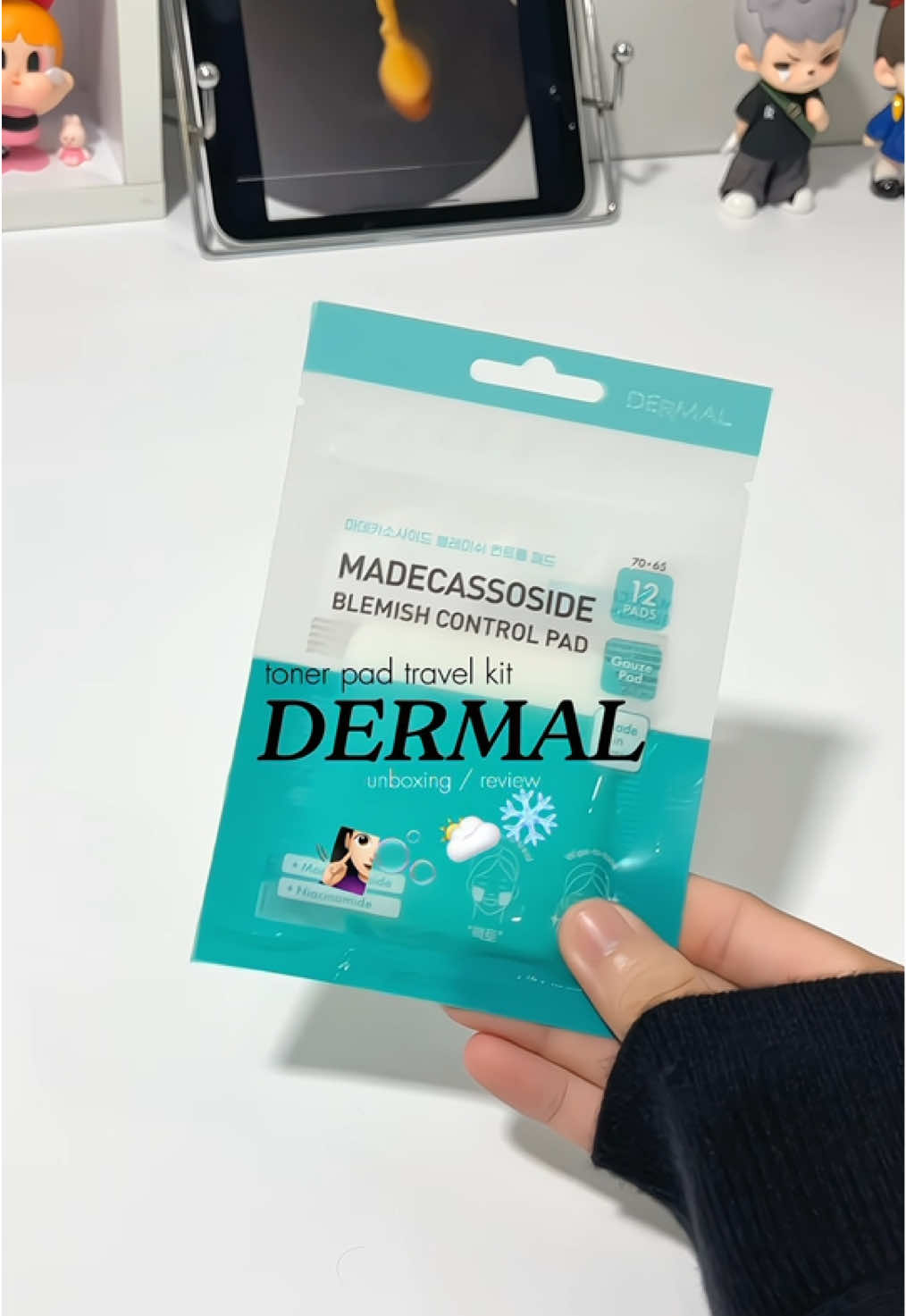 thiết kế dạng gói tiện lợi mang đi du lịch , đi làm oke lắm nè mấy bà 🫧🧏🏻‍♀️#dermal #tonerpaddermal #tonerpad #unboxing #skincare 