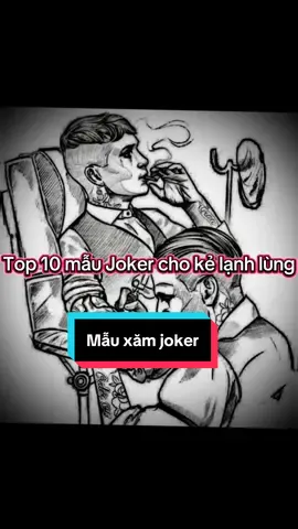 Mẫu 172 - Mẫu xăm joker cho kẻ thích lạnh lùng #hinhxamdep #xh #tattoocofee 