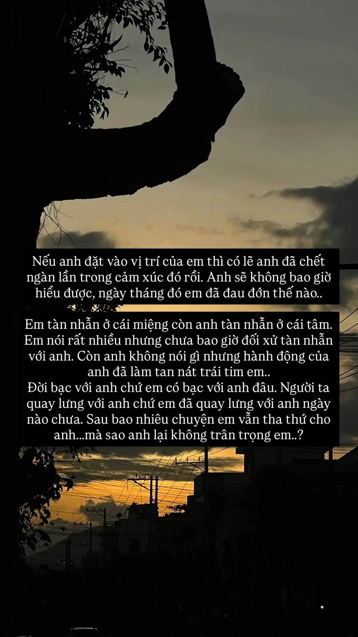 Thật ra có rất nhiều chuyện, bạn không nhất thiết phải tìm kiếm câu trả lời. Bạn chỉ cần ngoảnh đầu nhìn lại những chuyện mà người ta đã làm, đó chính là đáp án.. #captiontamtrang #capbuon #xh #fypシ #tuilachang21 