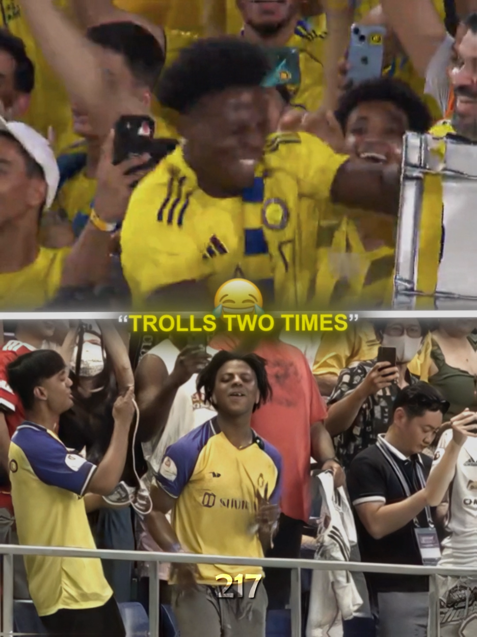 IShowSpeed Trolls Ronaldo Twice 😂 #ronaldo #ishowspeed #alnassr #cristianoronaldo #edit 