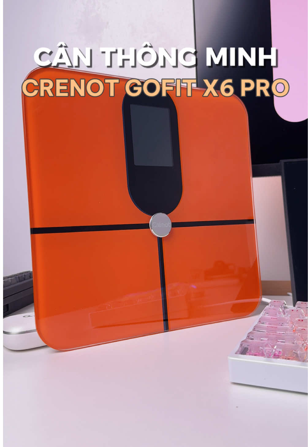 Kiểm tra sức khoẻ của bạn tại nhà cực kì chi tiết với cân thông minh Crenot Gofit X6 Pro. #canthongminh #gofit #x6pro #candientu #brownq_setup 