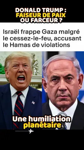 🚨🚨😱 Donald Trump humilié par Israël ? Une paix fragile qui tourne au désastre. Ce dimanche matin, 19/10/2025, Israël vient de reprendre les bombardements à Gaza et accuse le Hamas d'avoir rompu le Cessez-le-feu. #DonaldTrump #Israel #Gaza #actualite #politique
