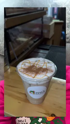 Anyone have any name suggestions?! ☕️ My signature latte will be available at @Ren's Coffeehouse & Books Oct. 27th-Nov. 2nd! I'm so exicted for everyone to try it 🤍 #icedlatte #njcoffeeshop #southjersey #latte #coffee 