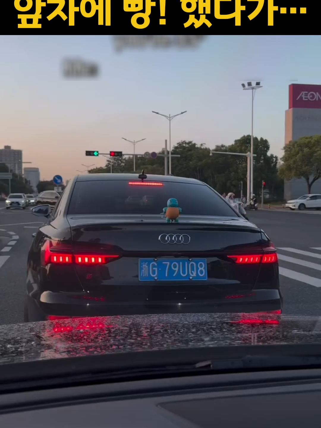 놀라운 보복. 앞차에 빵! 했다가...