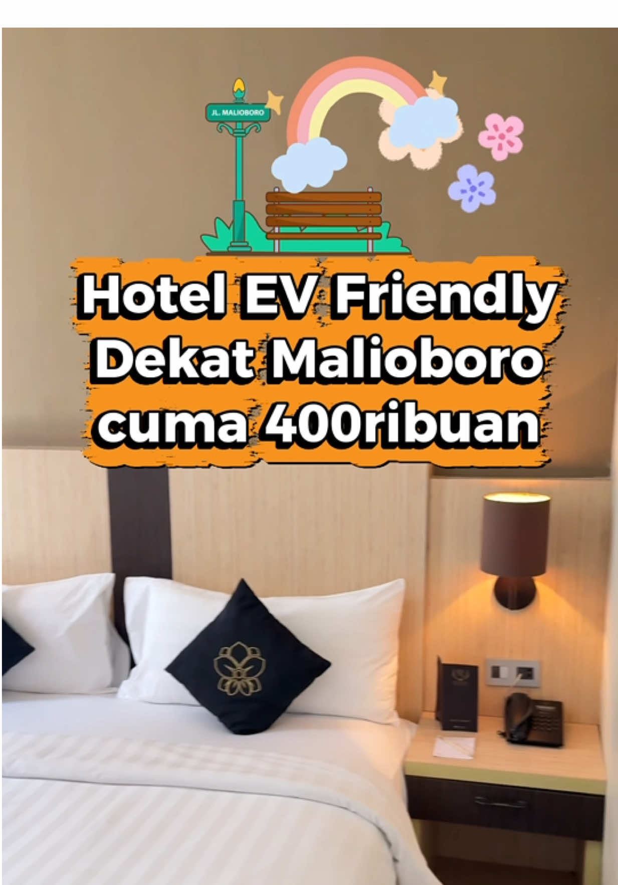 PROMO HOTEL DI JOGJA, cuma 5 menit ke malioboro dan tugu jogja. Hotel ini juga ev friendly karena ada spklu nya #superstaygookt #risshotelmalioboro #hoteljogja #promohotel 
