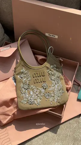 OMG! It’s so blingding! I can’t get enough of it!🥹 #baghaul #miumiu #aesthetic #musthave #dreambag 