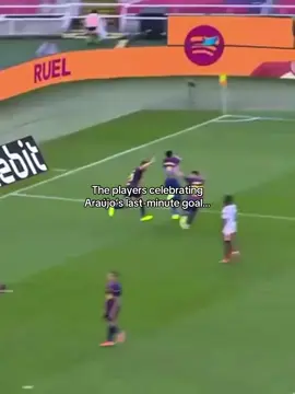 Running as if he didn’t just play for 80 minutes #fcbarcelona #casado #laliga #araujo #girona 