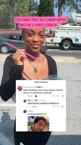 Only in ATL could a Hot Lemon Pepper Matcha make sense 🤷🏽‍♀️🤣 When I came up with the idea, I had Atlanta in mind. One of my friends said I was crazy… and one of my friends said run it. The thing is I was going to do it anyways. It’s bold, flavorful, and one thing I’m not afraid to do is stand out. My girl said “you got a gift for sure” 🥰🫂 Thank you to everybody who’s been open-minded enough to try it and has loved it. Guess what… if it’s Notcha type, it’s ours! 🥰 #matchatok #smallbizowner #matchalover #popup #matchapopup 