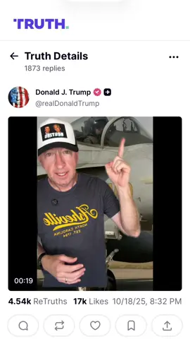 Donald Trump posted an AI-generated video of himself flying a jet, wearing a king’s crown, and dumping poop on people at the “No Kings” protest - all because Americans dared to speak out against his belief that he’s a king and a dictator. This is how the President of the United States responds to peaceful protest - by mocking and dehumanizing citizens who use their voices. Keep speaking out. Keep amplifying the message. This behavior is dangerous and deeply disturbing. #NoKings #TrumpDictatorship #FreeSpeech #ResistFascism #StayLoud Hat from @Chaotic Good Trouble !! 