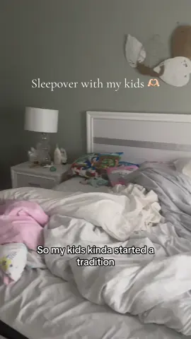 Our Friday nights look like this 🫶🏻 #sleepover #familytime 