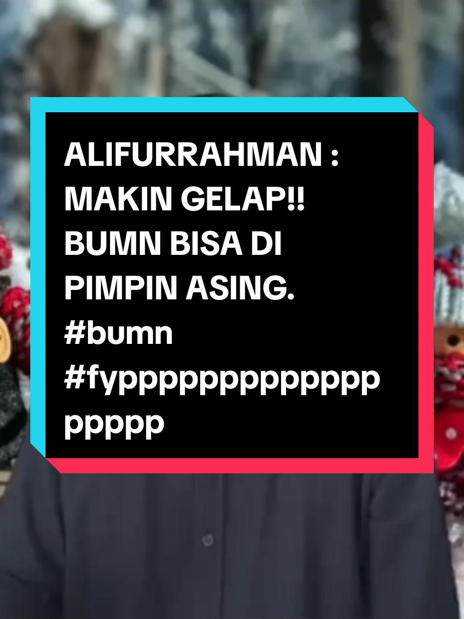 ALIFURRAHMAN :  MAKIN GELAP!! BUMN BISA DI PIMPIN ASING. #bumn #fyppppppppppppppppppppppp #fypage 