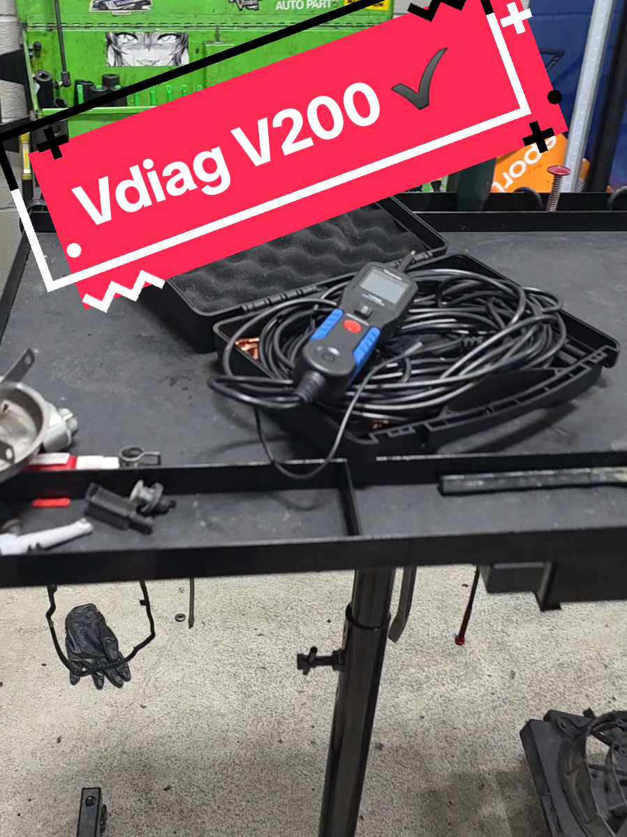 always bench test your salvaged/ ebay parts before installing with a V200 from Vdiagtool 🫡 easy to use, 20ft of lead wire, can test all over the vehicle while connected to its power source, comes with its own case! must have for automotive diagnostics #repair #fy #fyp #tool #tester 