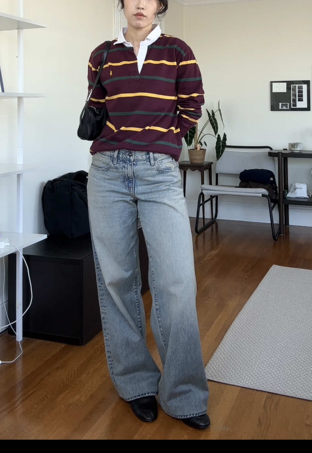 Casual birthday party outfit for 🪄 and games  #fallfashion #casualoutfits #tomboystyle #polooutfit #loafersoutfit 