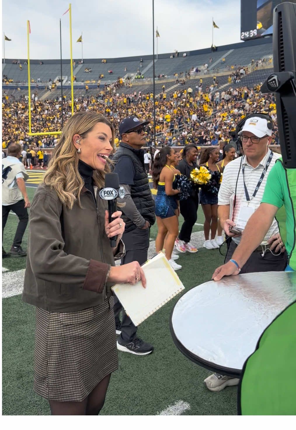 Living the dream! #sideline #sports #reporter #host #football