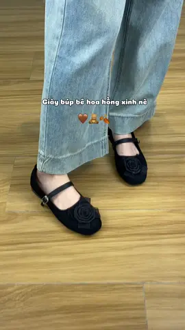 Giày búp bê hoa hồng xinh nè #gaubata #giaynu #giaybupbe 