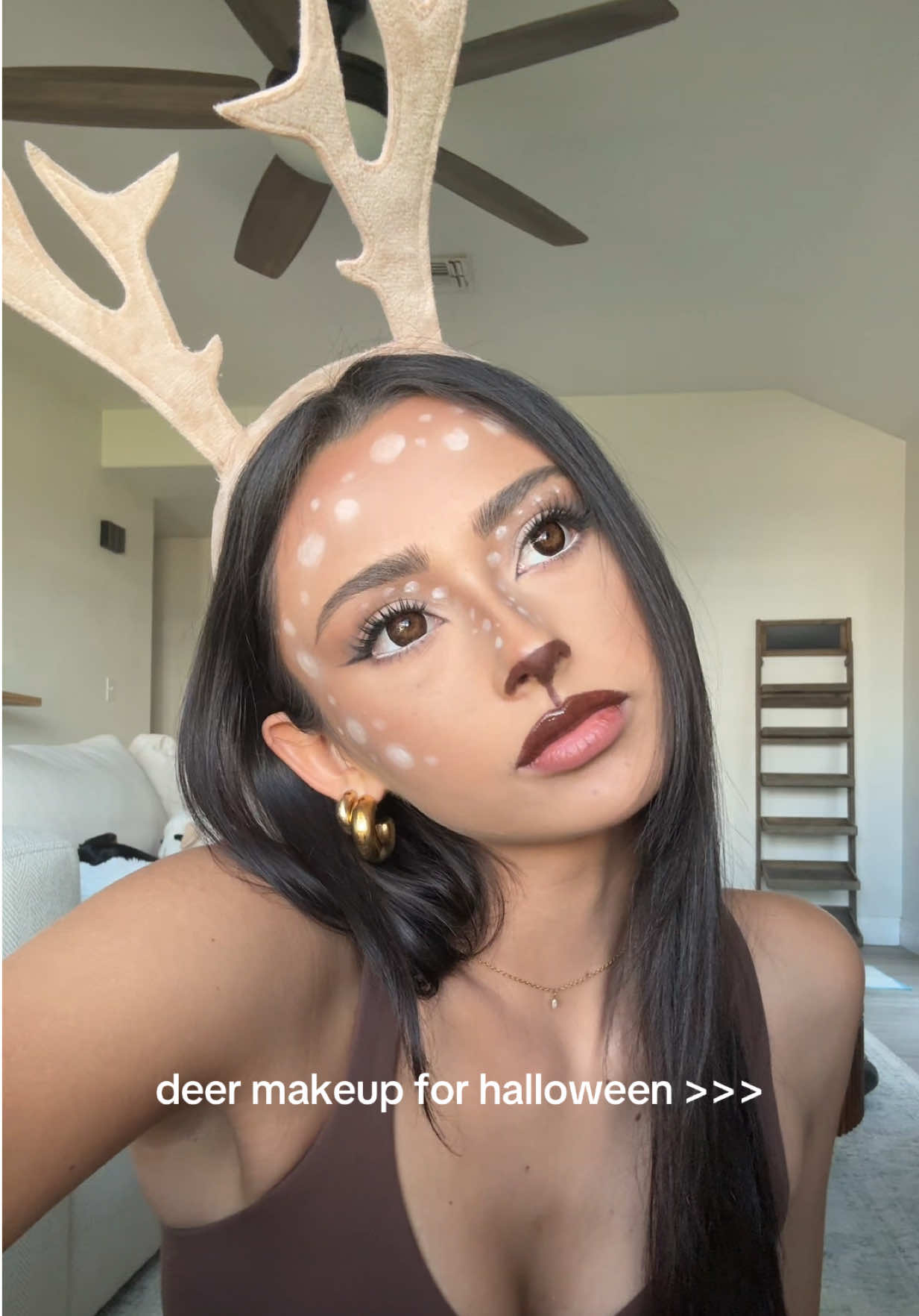 deer makeup is so cute 🥹 #deermakeup #halloweenmakeup #makeuptutorial #deercostume #halloweenlook 