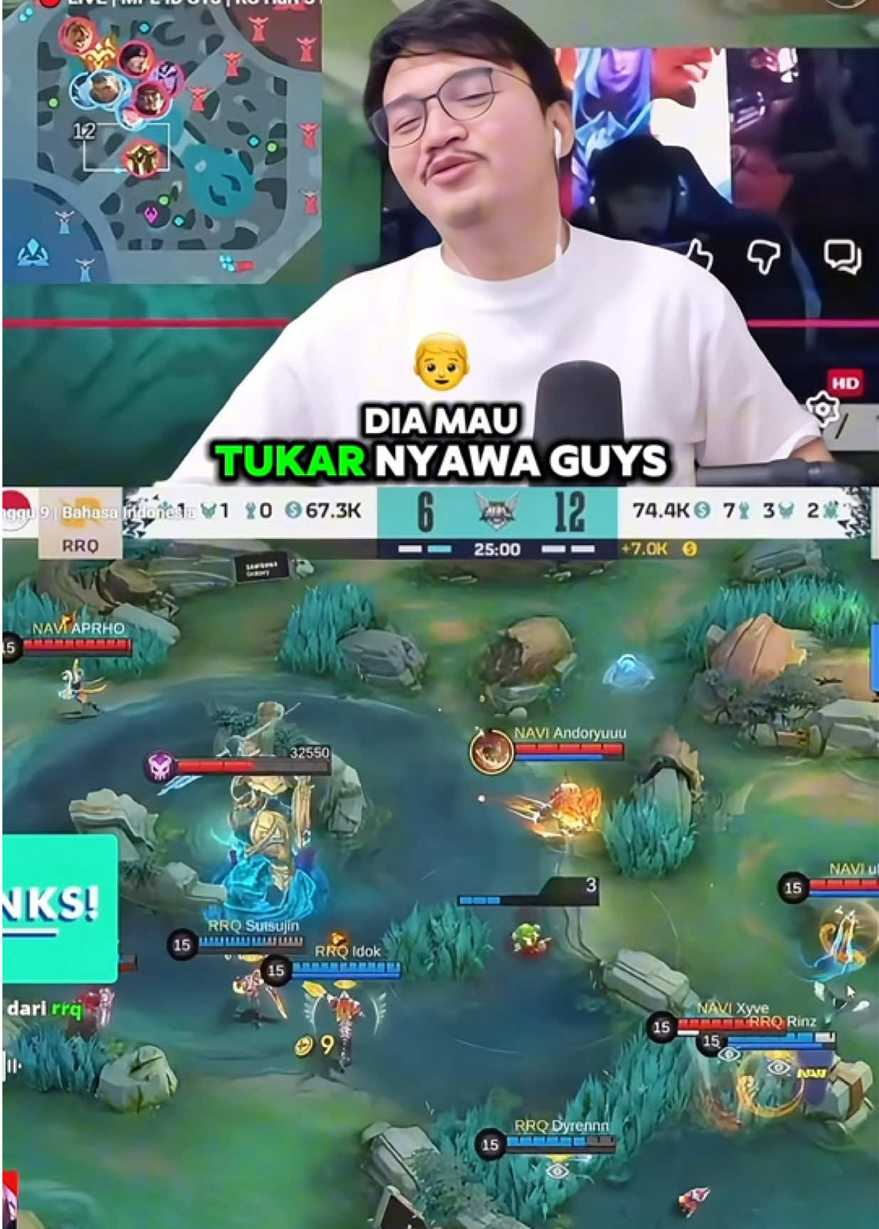 Cek var blunder rrq by mas ade. Langsung gak lolos playoff dah #set1awanade #rrqhoshi #MLBB9TH #MLBB #mplindonesia 