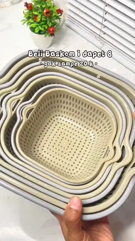 Buruan Bunlagi promo !! Baskom sekalian peniris beli 1 dapet 8,baskom tirisan sayur dan buah #keranjangtirisan #baskom #baskomcucisayur #saringan #perabotandapur 