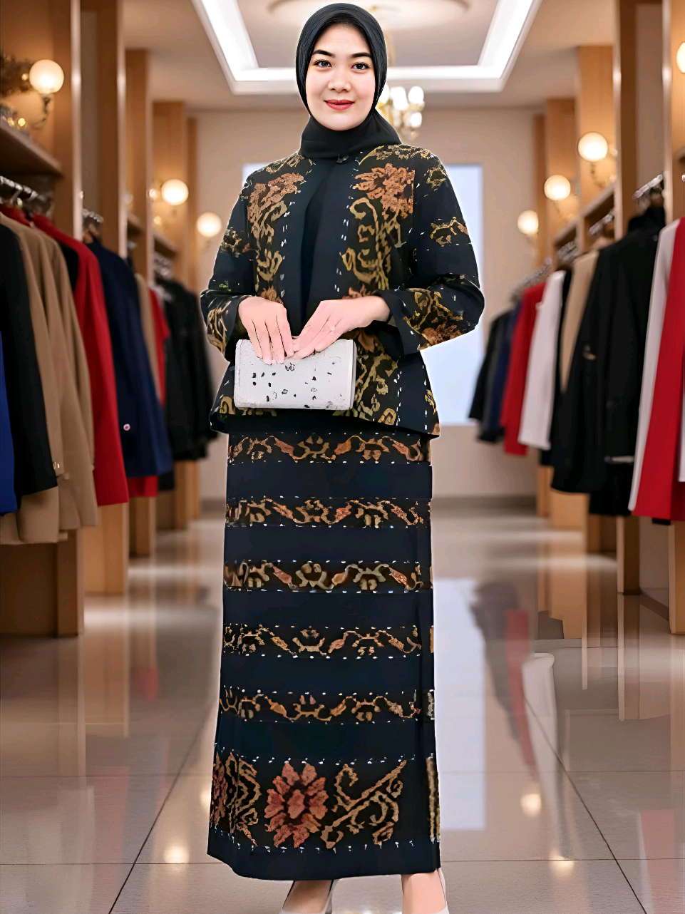 One set outer & rok tenun Jepara, gaya etnik modern yang lagi viral! Bahan adem dan nyaman, bikin kamu tampil menawan di segala acara. 🌸 #oneset #setelanwanita #kebaya #ootdfashion #outfit 