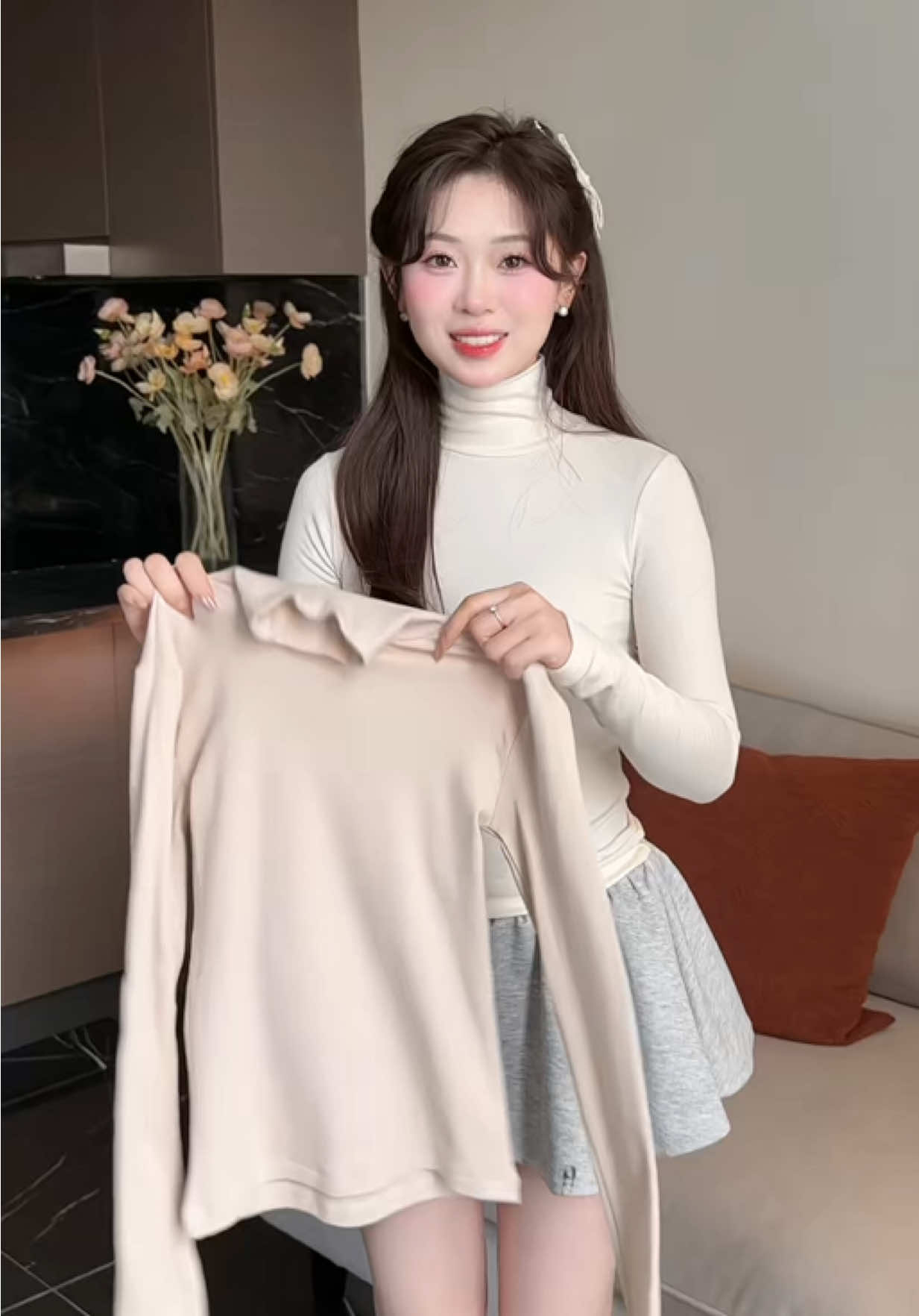 Áo xinh vừa ấm vừa mềm #lenogi #thoitrang #changthoitrang #fashion #reviewlamdep 