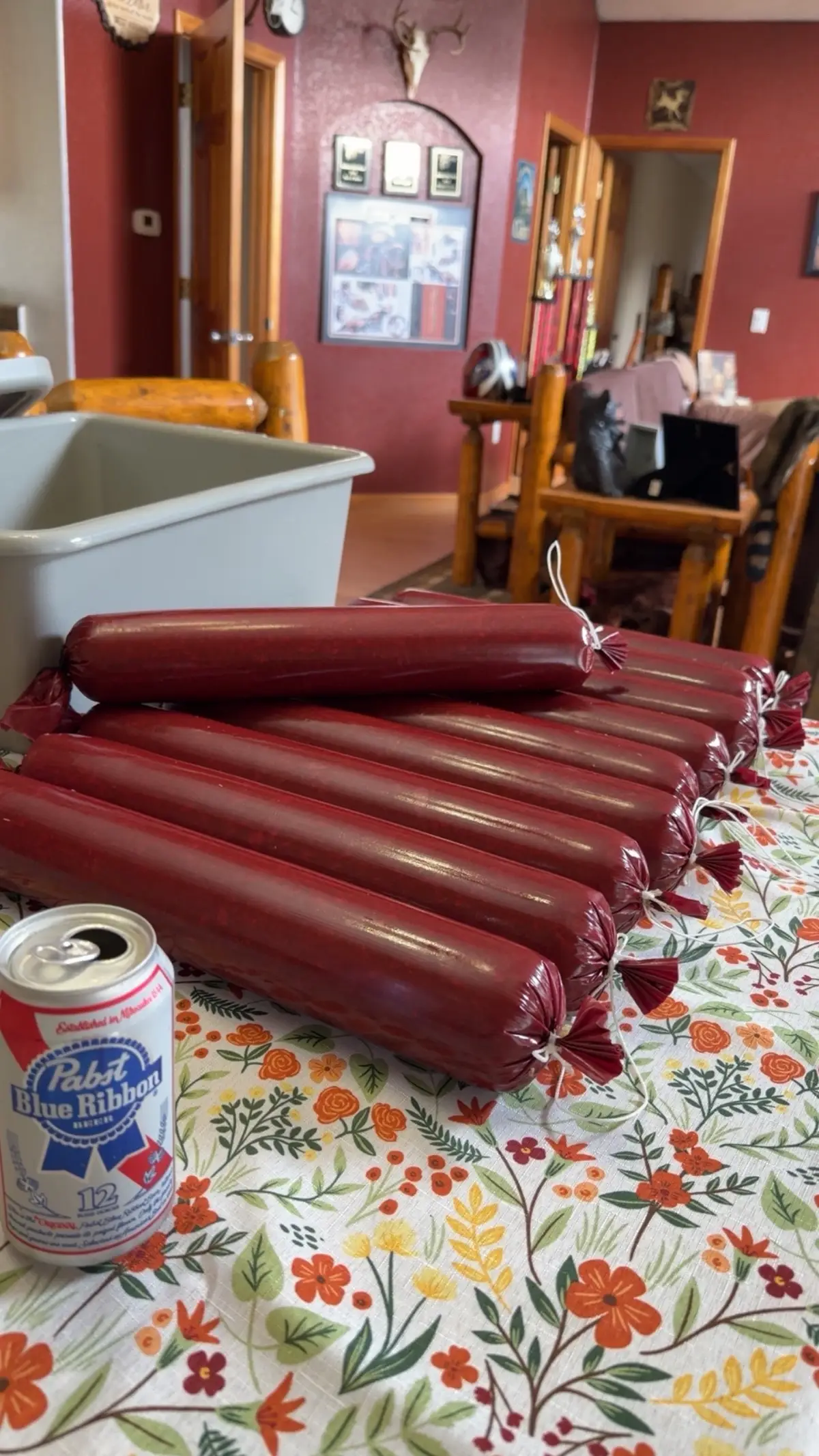 Trying to make a little room in the freezer for this year’s deer season. It’s my first batch of summer sausage. It’s about to hit the smoker.##westvirginia##fypシ゚viral🖤tiktok##deer##summersausage