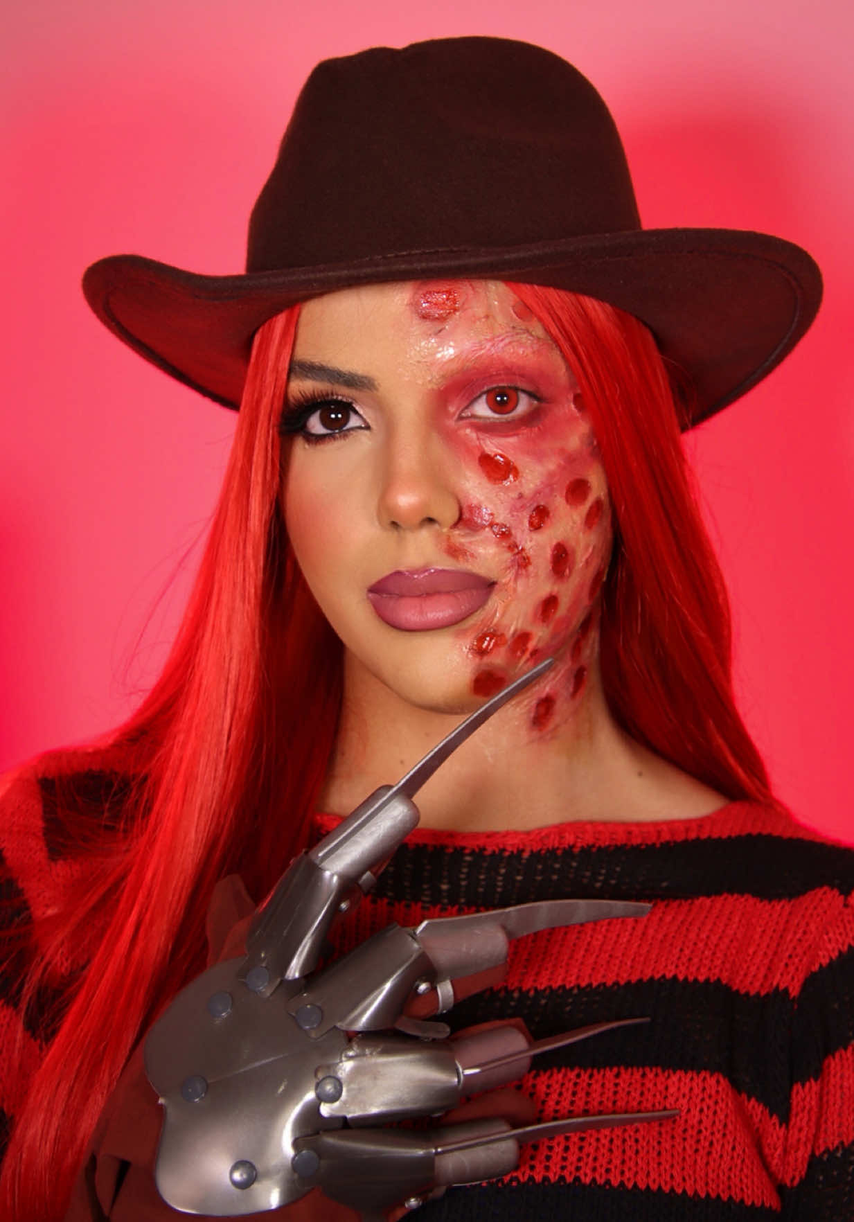 Boo #halloween #makeup #freddykrueger #halloweenmakeup 