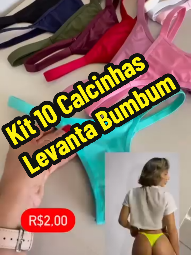 🍑 Conforto e modelagem que valorizam suas curvas! 💕 O kit com 10 calcinhas levanta bumbum fio duplo é macio, sem costura e realça o corpo de forma natural 😍 Perfeito pra usar no dia a dia com muito estilo e segurança! 👙 🛍️ Garanta o seu no TikTok Shop! #modaintima #calcinhafeminina #levantabumbum #kitcalcinha #tiktokshopbrasil