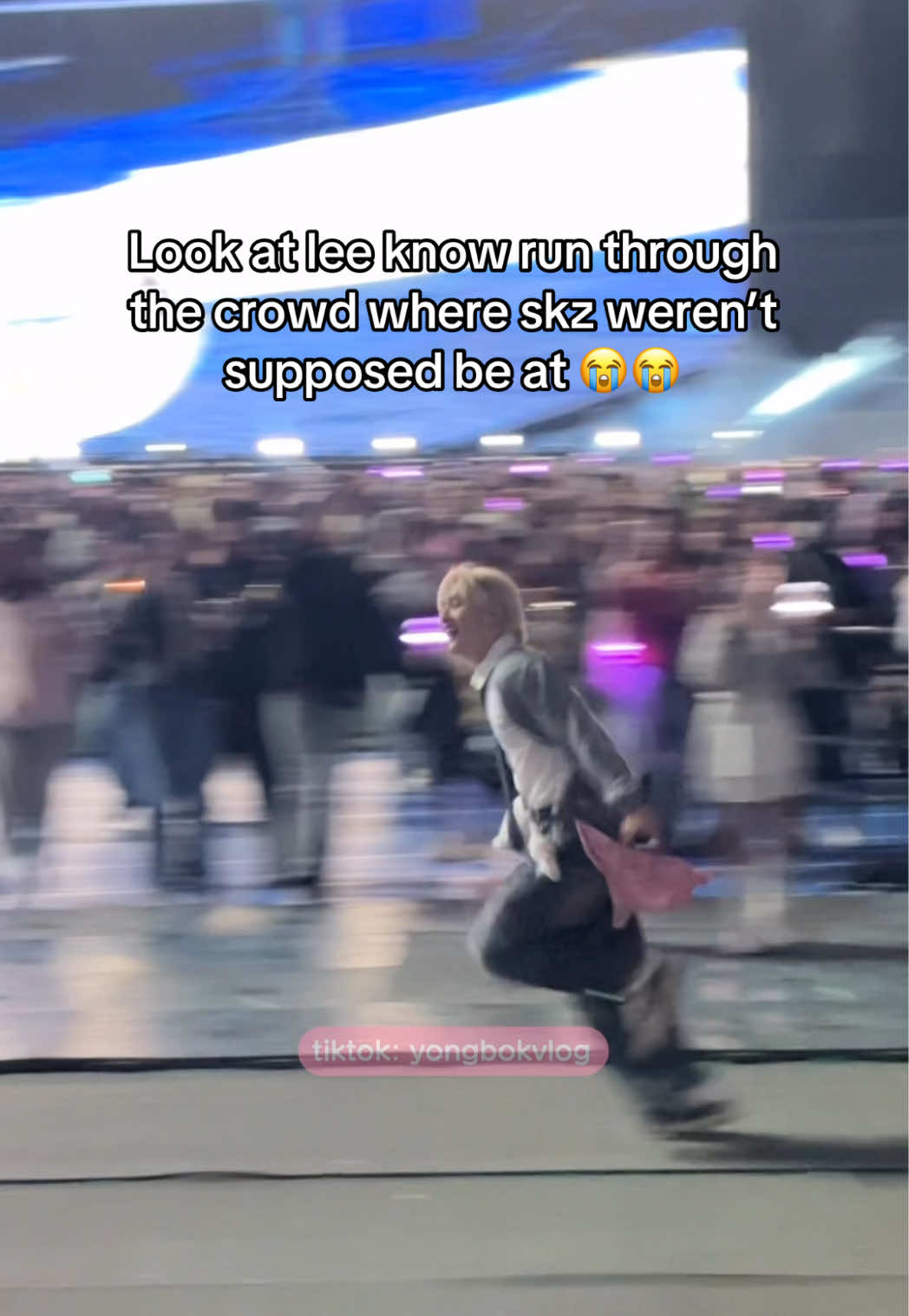 Lee know is so chaotic and that’s why we love him 😭💕🐰 #straykids #skz #leeknow #dominatetour #dominatecelebrate @Stray Kids 