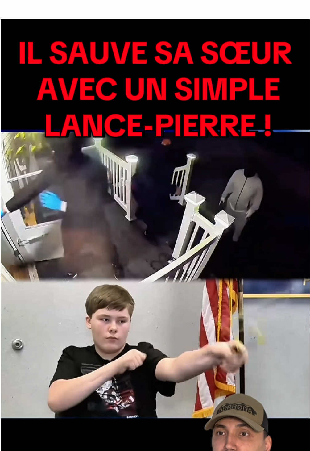 Un garçon sauve sa sœur avec un lance-pierre. Histoire vraie. #histoirevraie #héros #courage #momentfort 